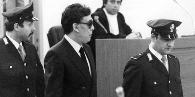 Buscetta at the maxitrial (Fondazionefalcone.org)