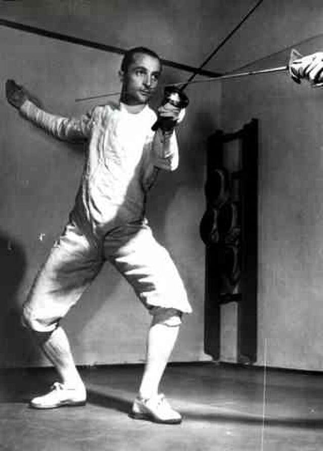 The fencer Edoardo Mangiarotti. Credit: Wikimedia Commons