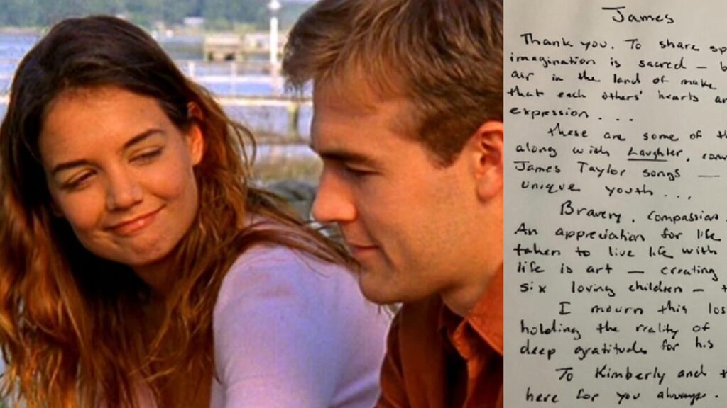 Katie Holmes wrote a farewell letter to James Van Der Beek