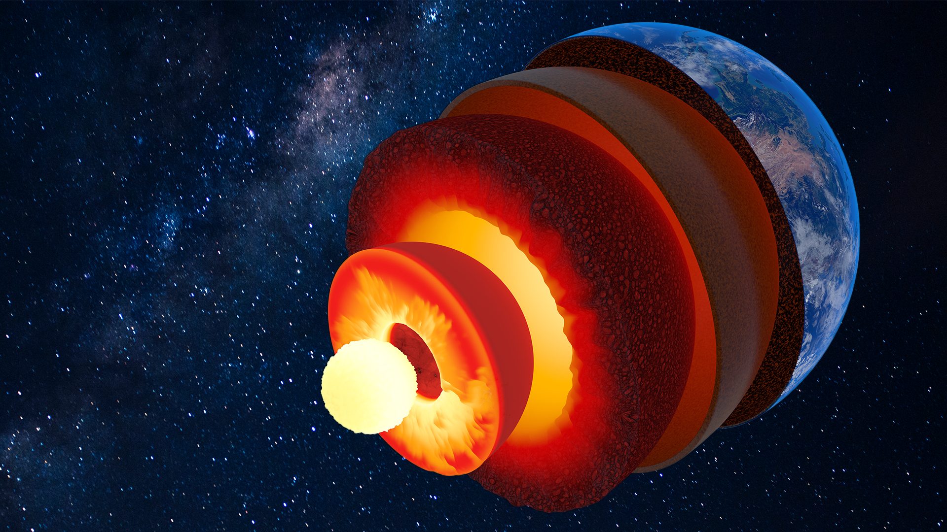 The Earth's core would host an amount of hydrogen up to 45 times that in the oceans: the study