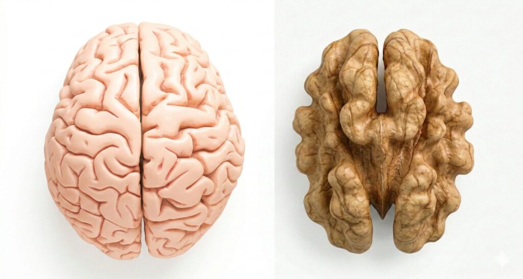 Why the walnut kernel and the human brain have the same shape: what science says