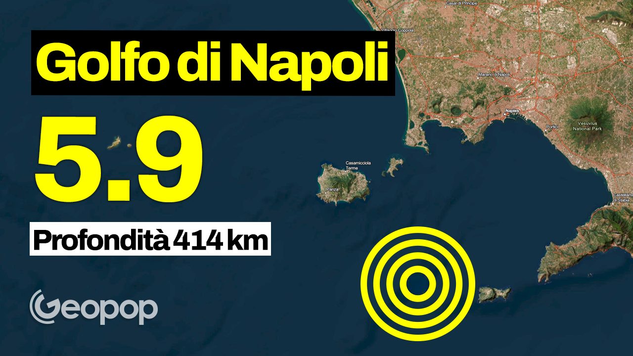 Earthquake between the Gulf of Naples and Capri, magnitude 5.9 shock: it was not felt by the population