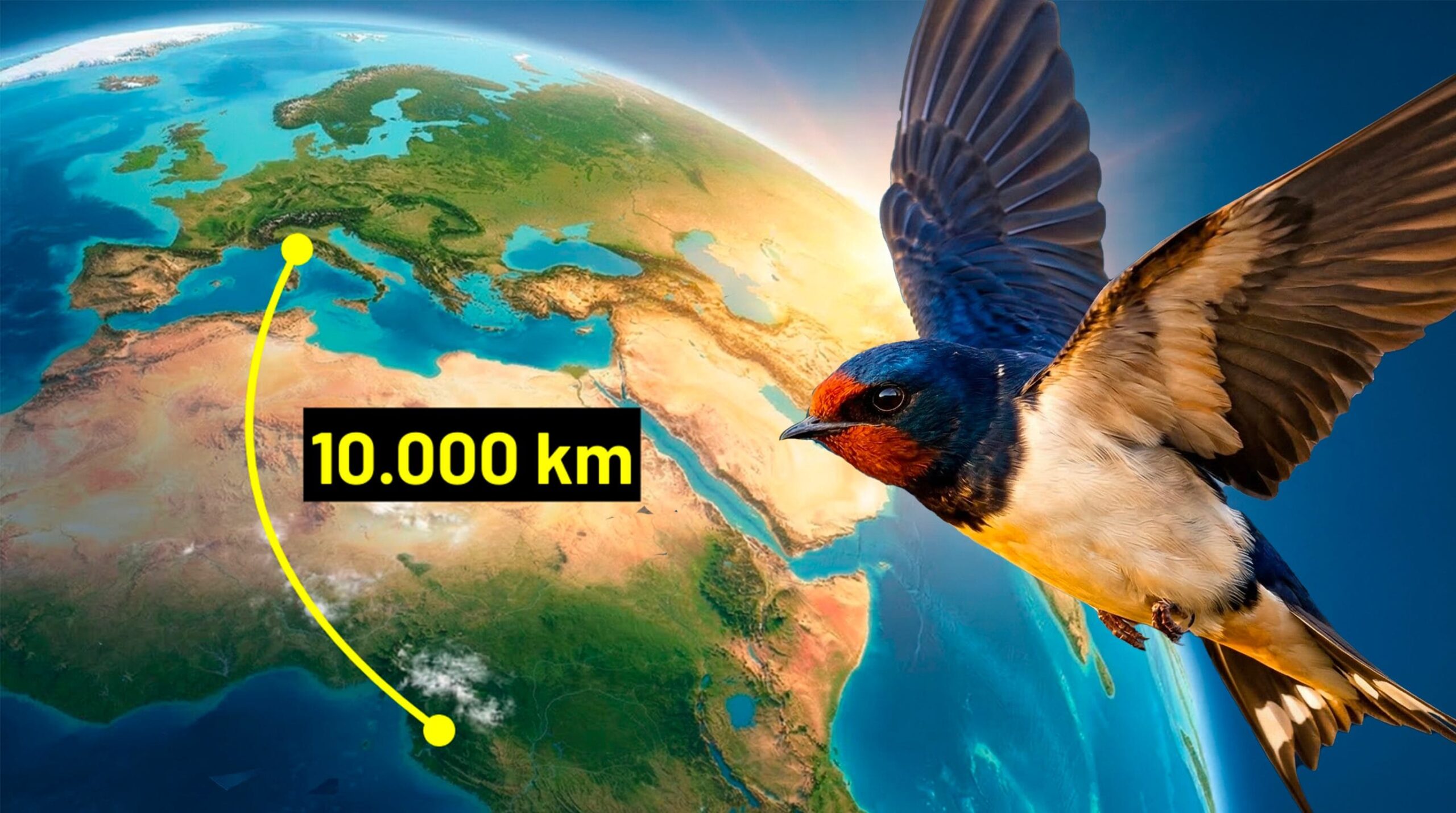 How do swallows always find the same nest after a 10,000 km journey every spring