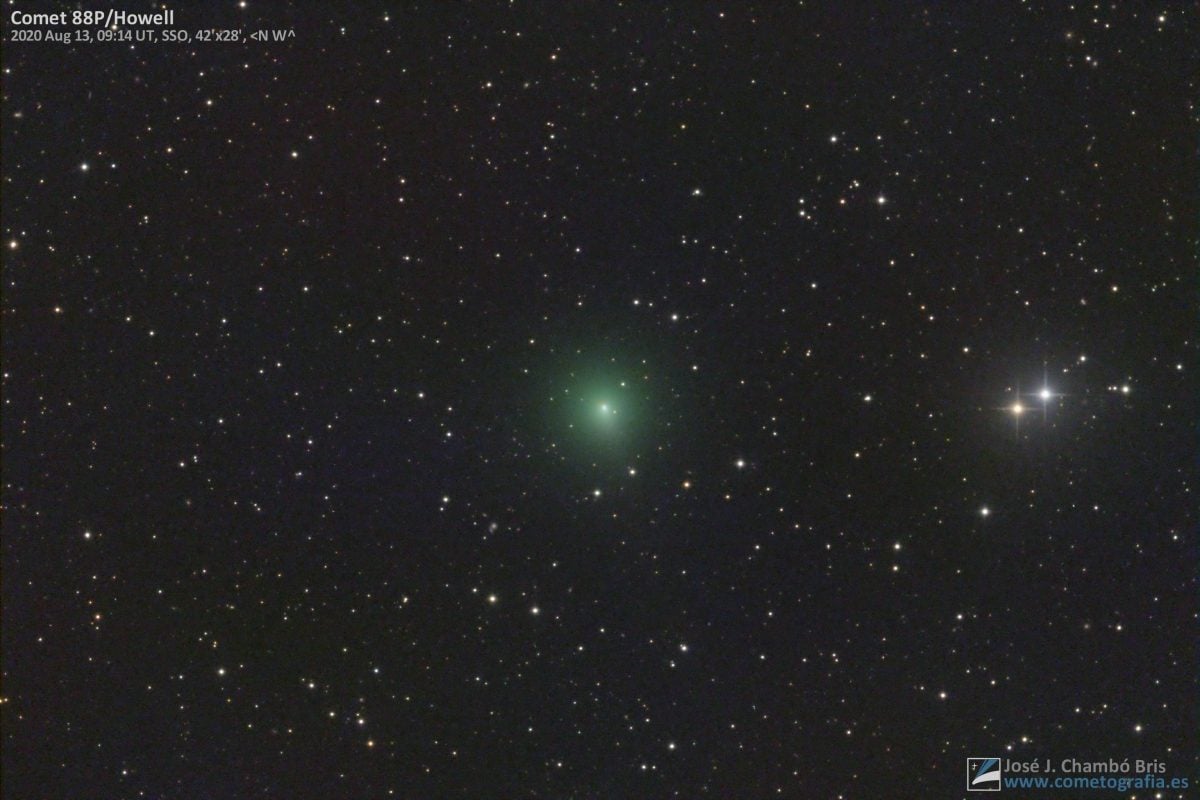 Comet 88P/Howell which returns every 5.5 years arrives at perihelion tomorrow: how and at what time to observe it in the morning