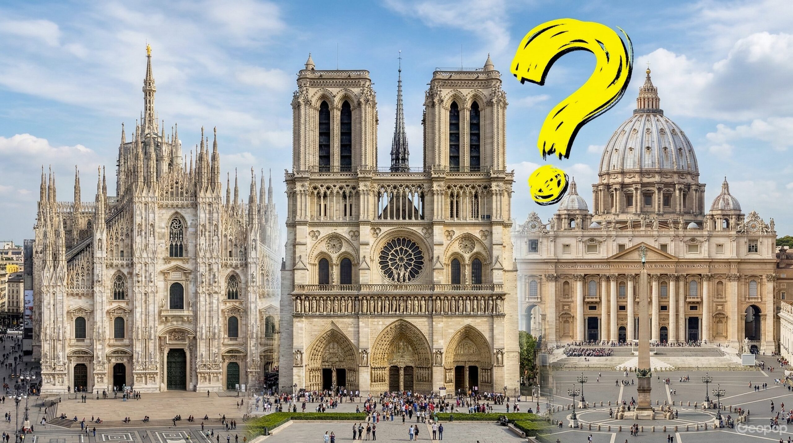 What is the difference between duomo, cathedral and basilica: they are all churches, but with different roles