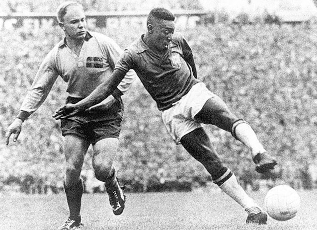 Pele at the World Cup in Sweden 1958. Wikimedia Commons