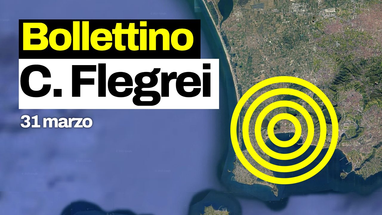 At the Campi Flegrei the tremors decrease, only 13 earthquakes and stable bradyseism: the INGV bulletin