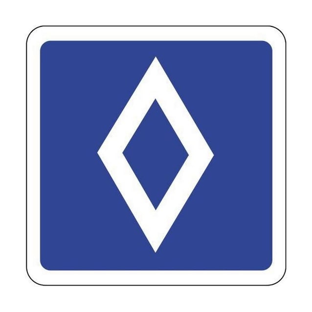 sign-new-lane-rhombus
