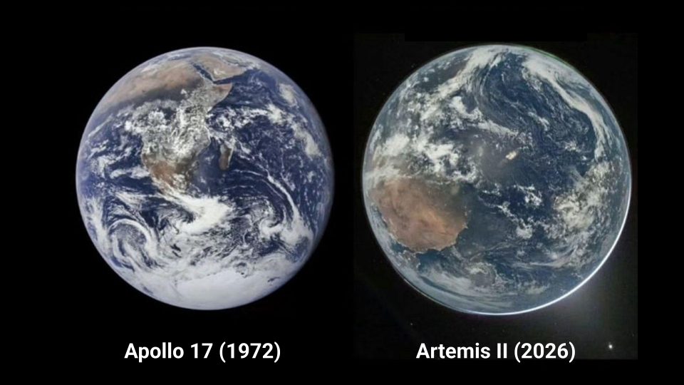 Artemis II's first images of Earth: Humans haven't seen it from this far away in over 50 years