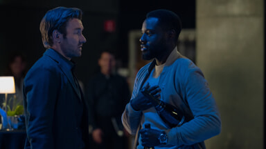 Joel Edgerton and Dayo Okeniyi in Dark Matter 2