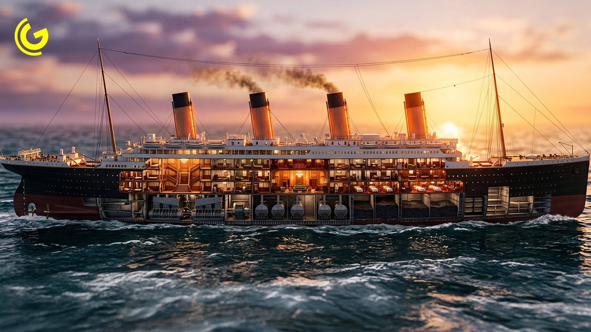 The unpublished 3D reconstruction of the interiors of the RMS Titanic: in the transatlantic shipwrecked on 15 April 1912