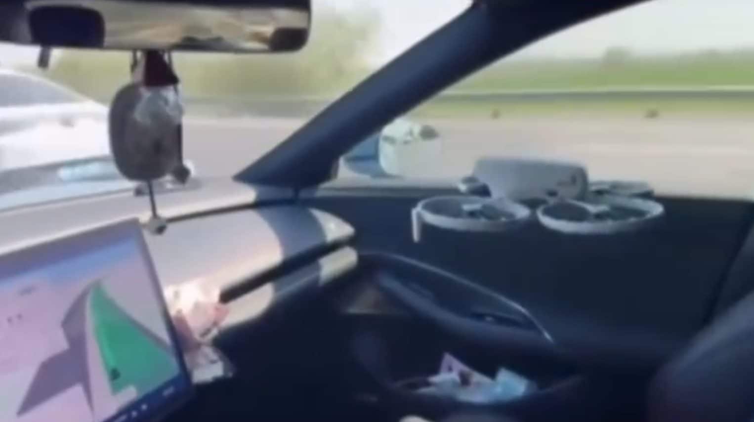 Is the drone stationary or is it moving at 100 km/h? Let's explain the physics of the viral video