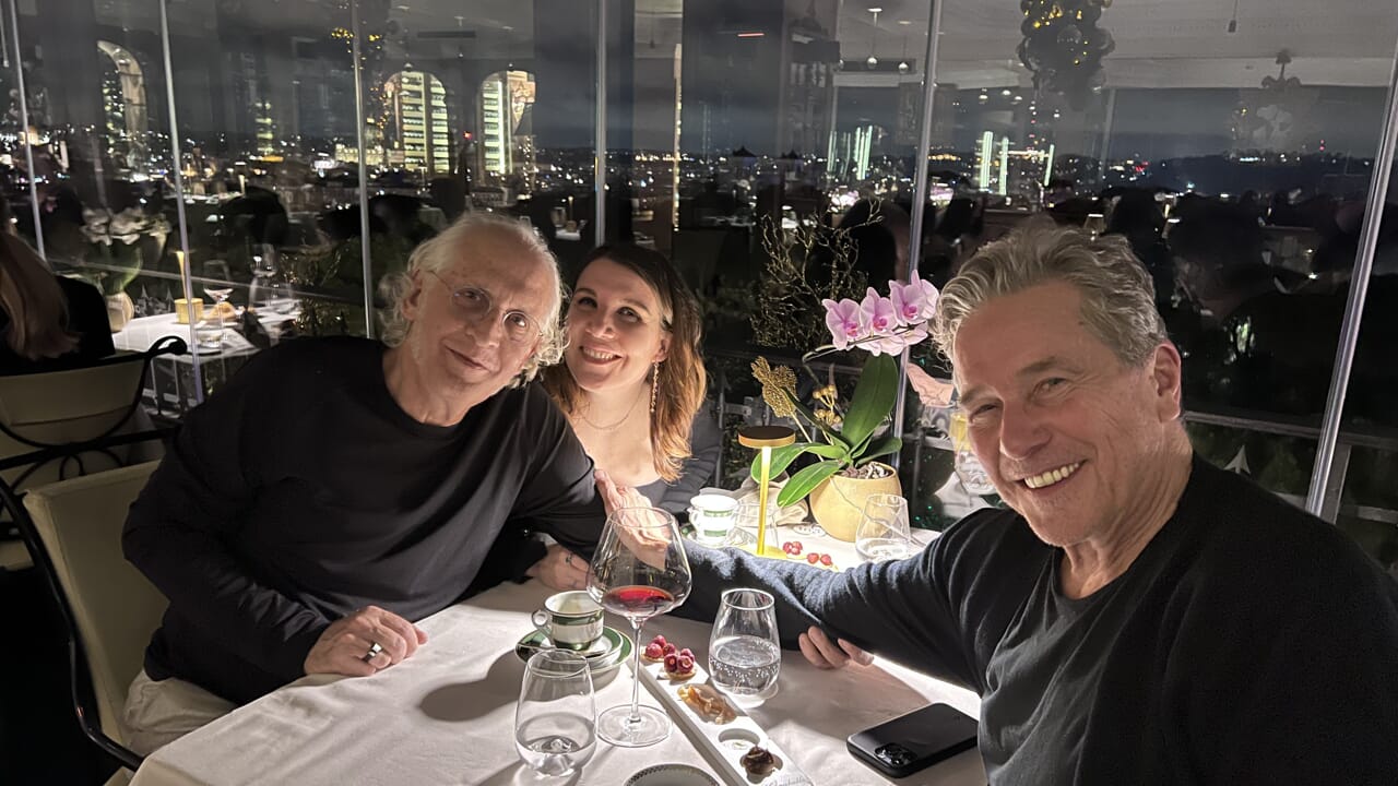 Tim Matheson, Doc of Virgin River, meets his Italian voice actor with his wife (who is the voice of Mel)