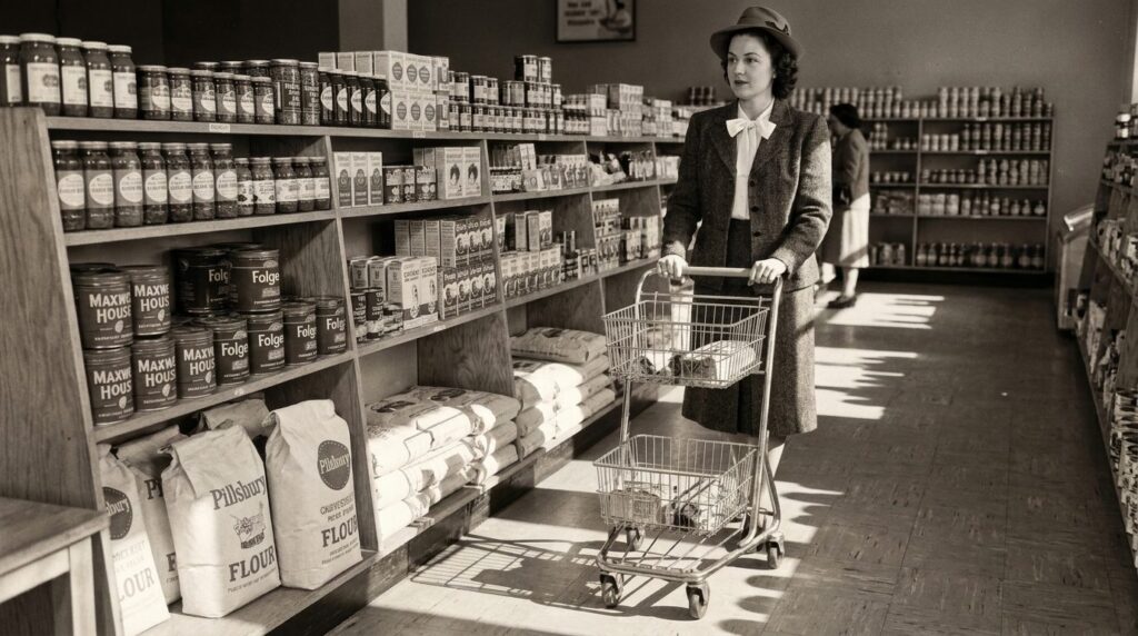 The shopping cart was invented by trader Goldman in 1937, but no one wanted to use it