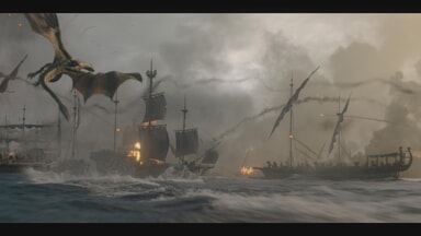 House of the Dragon 3 - a battle between ships and dragons