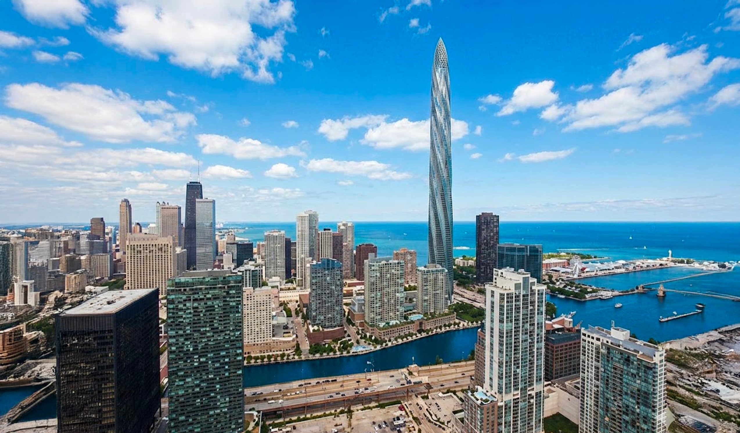 The Chicago Spire is Calatrava's 610 m skyscraper never built: 2 towers will be built in its place