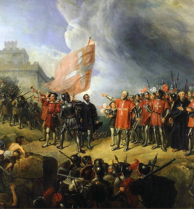 Capture of Malta in 1530 (Painting by R.Th Berthon)