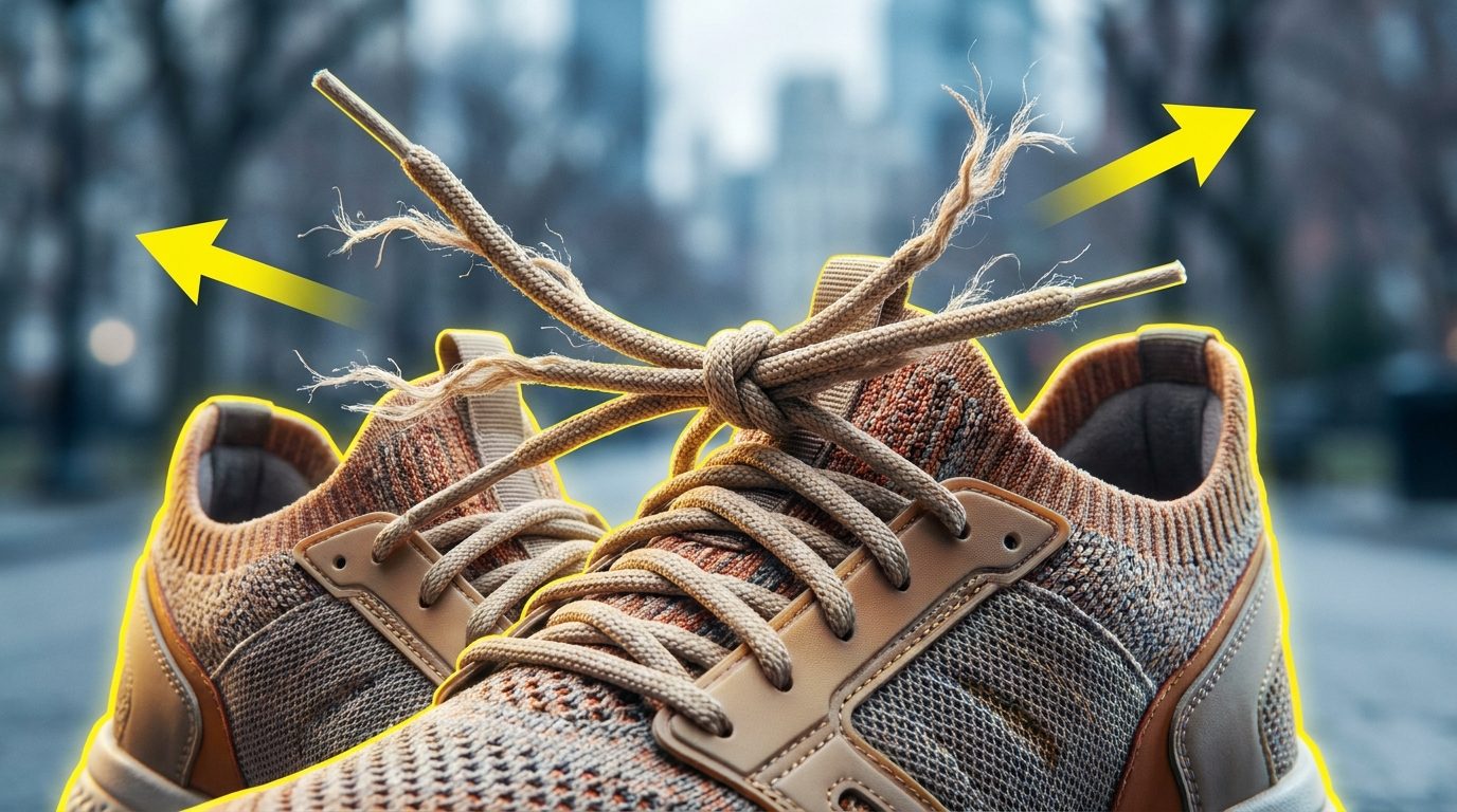 Why do shoelaces untie on their own? The physics behind knots, steps and ground impact