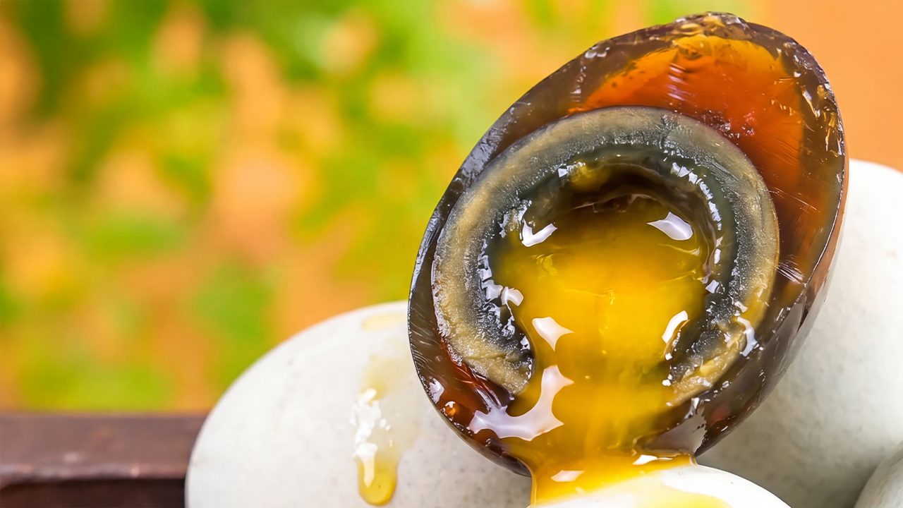 Why the Chinese Centennial Egg is Dark and How It is Produced: The Chemical Process of Pidan