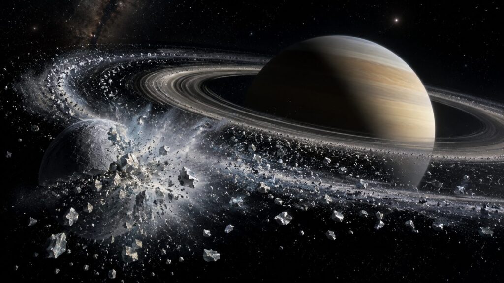 New study on the origin of Saturn's rings: born from the destruction of an ancient icy moon