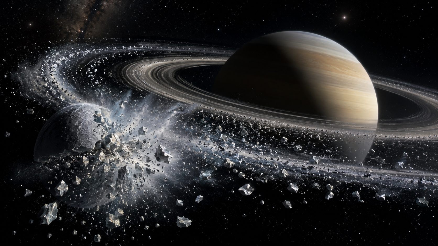New study on the origin of Saturn's rings: born from the destruction of an ancient icy moon