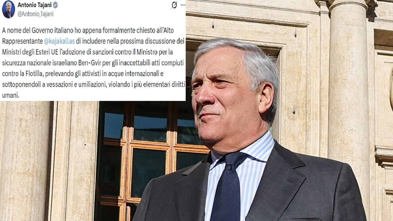 Tajani against Ben Gvir: "I asked the EU for sanctions"
