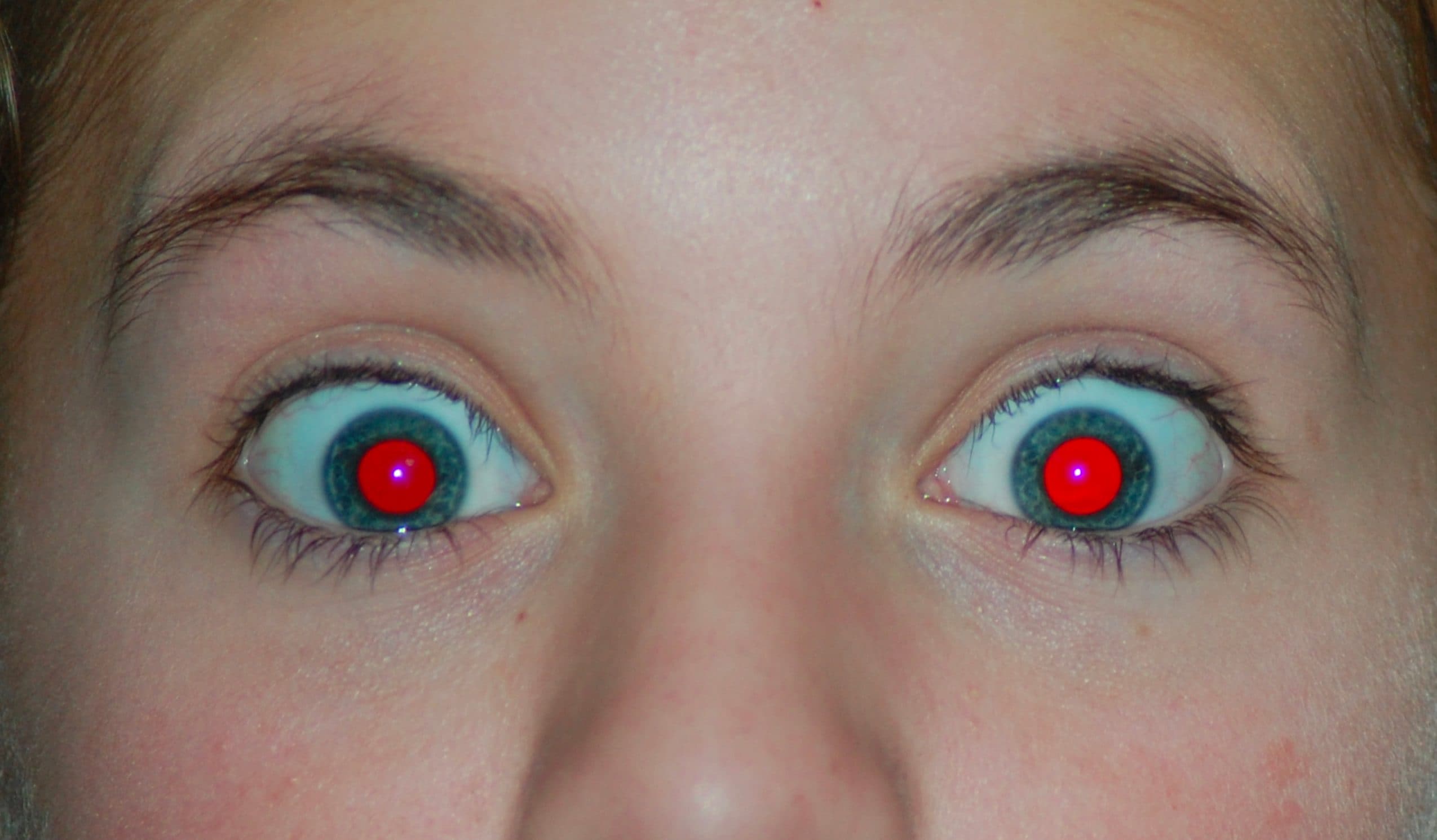 Because in old photographs we had red eyes and with smartphones it rarely happens