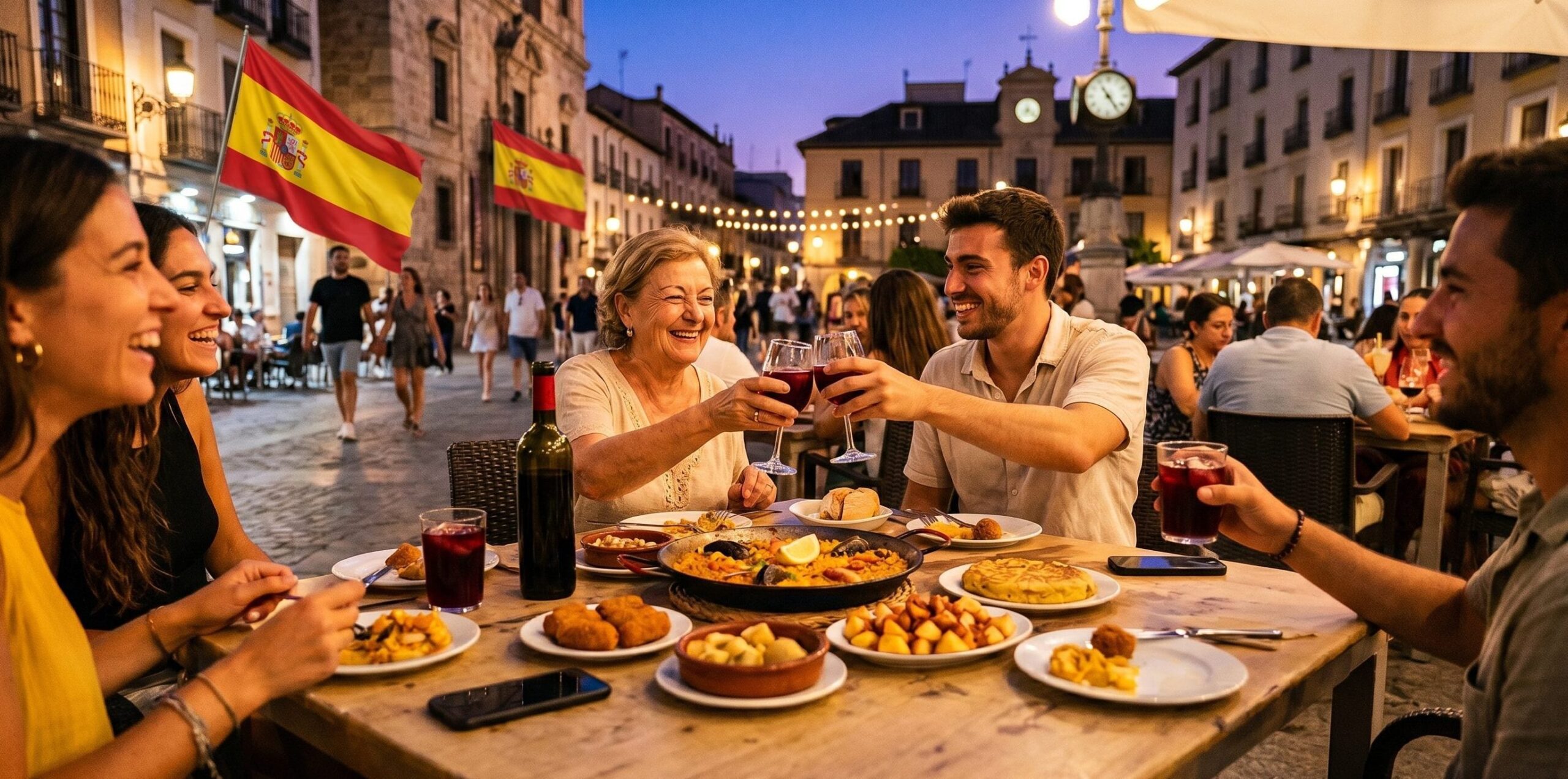 Because in Spain we eat 1-2 hours later than in Italy: the reason is historical