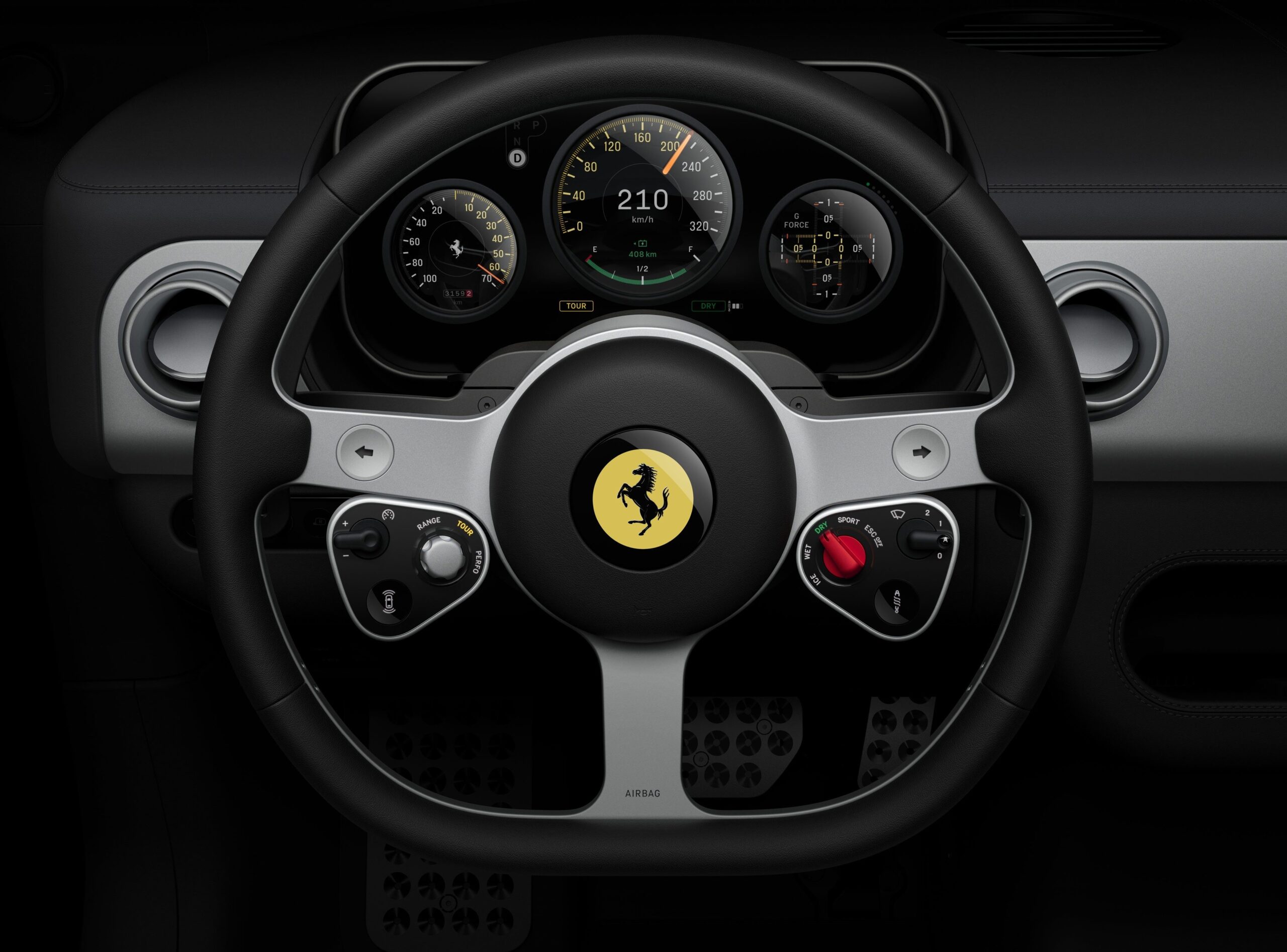 The first electric Ferrari (FERRARI LUCE) will be revealed on Monday 25 May at 10.10pm
