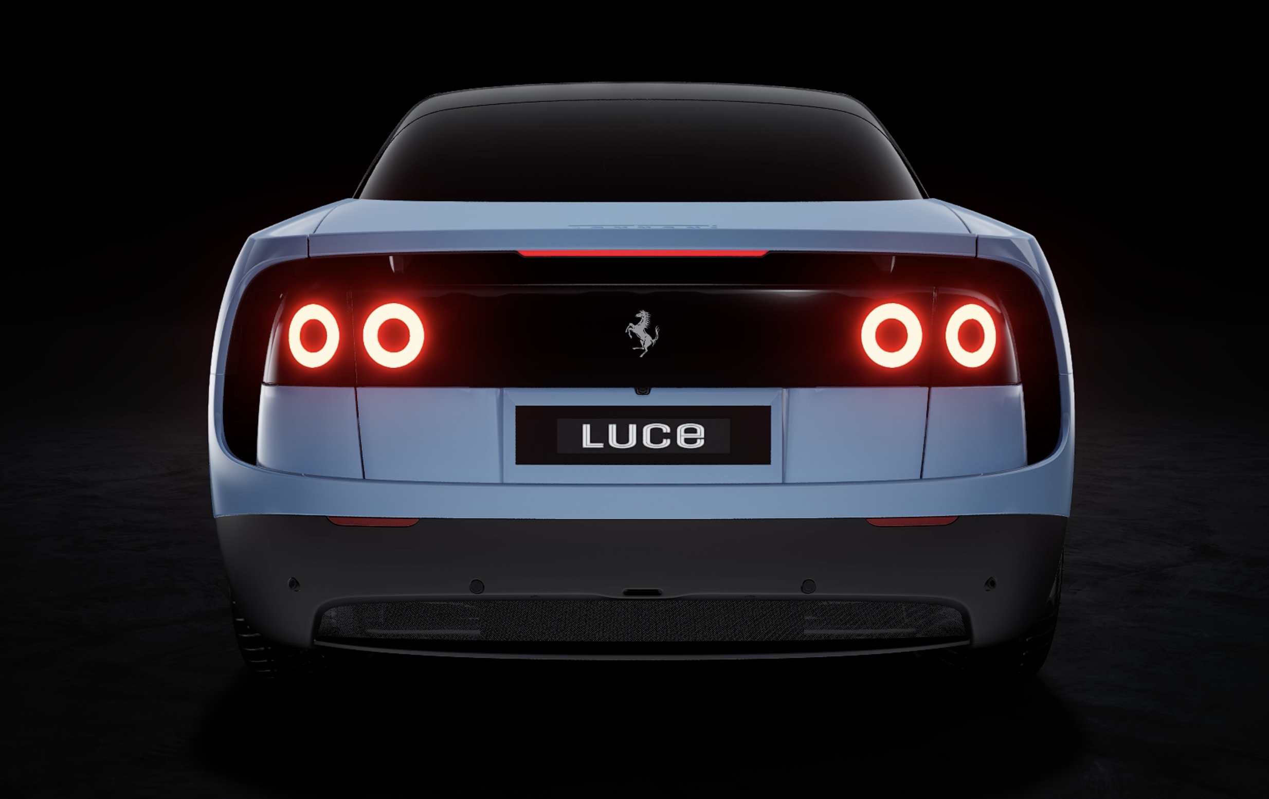The rear and headlights of the 2026 Ferrari LUce (photo by Ferrari) The rear and headlights of the 2026 Ferrari LUce (photo by Ferrari)