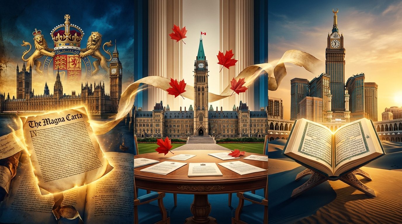 How do countries like the UK and Canada govern without a written Constitution