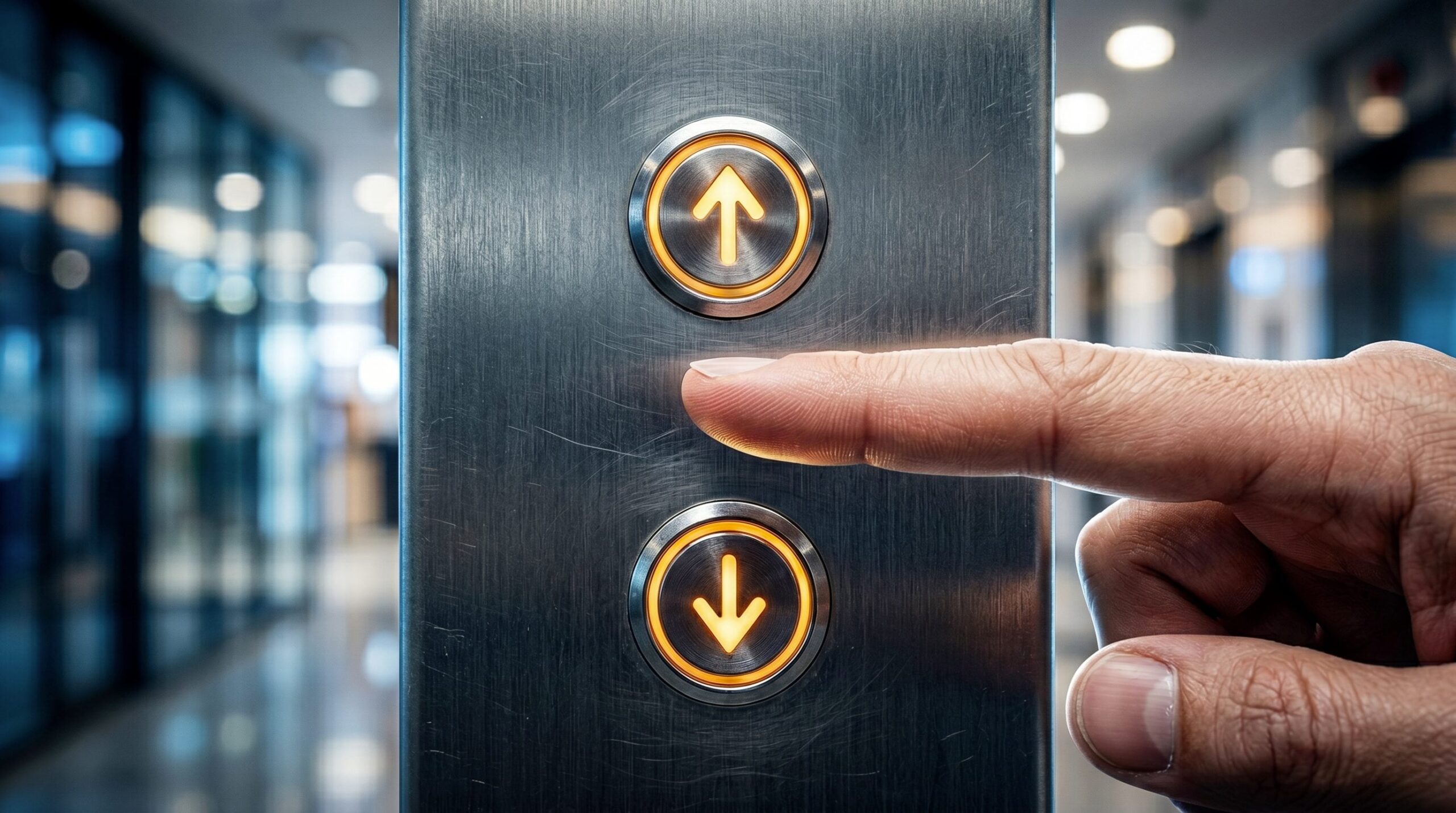 How elevator buttons work and why pressing the "up" and "down" arrows several times is useless