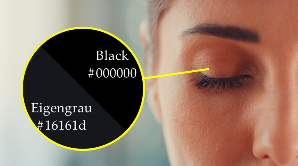 “Eigengrau” is the color we see with our eyes closed: it is not black, but a gray “manufactured” by the brain
