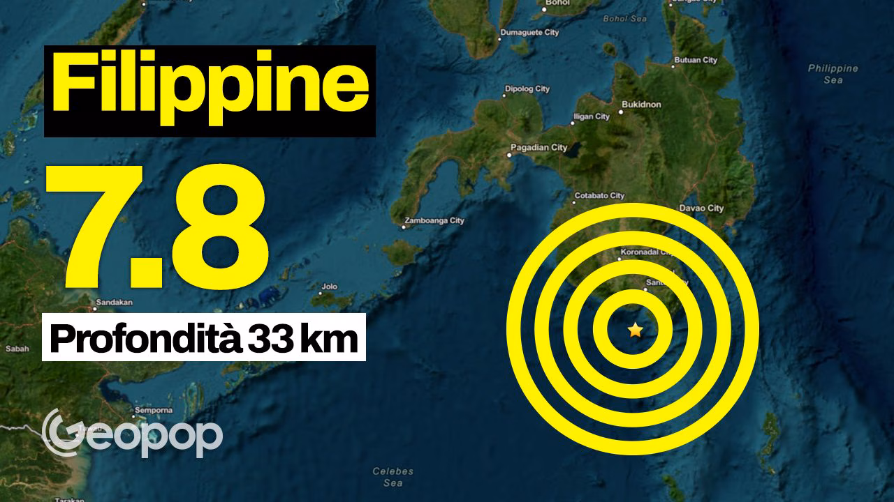 Earthquake in the Philippines of Md 7.8, at least 15 dead and hundreds injured: tsunami alert, waves up to 1m