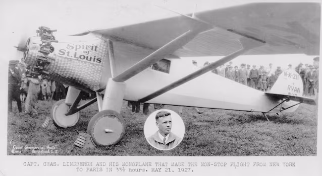 Lindbergh's plane (Credit Wikimedia Commons)