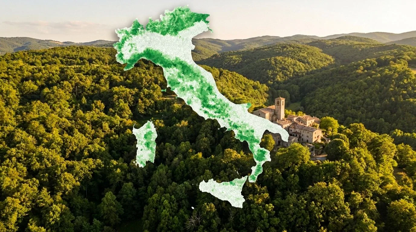 Italy is a forest nation, the woods exceed 100 thousand km² and cover 36% of the country: the map