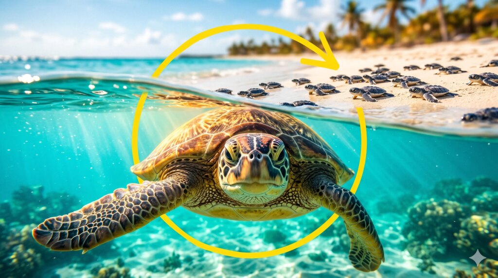 How do sea turtles find the beach where they were born after 20-30 years: magnetic "GPS"