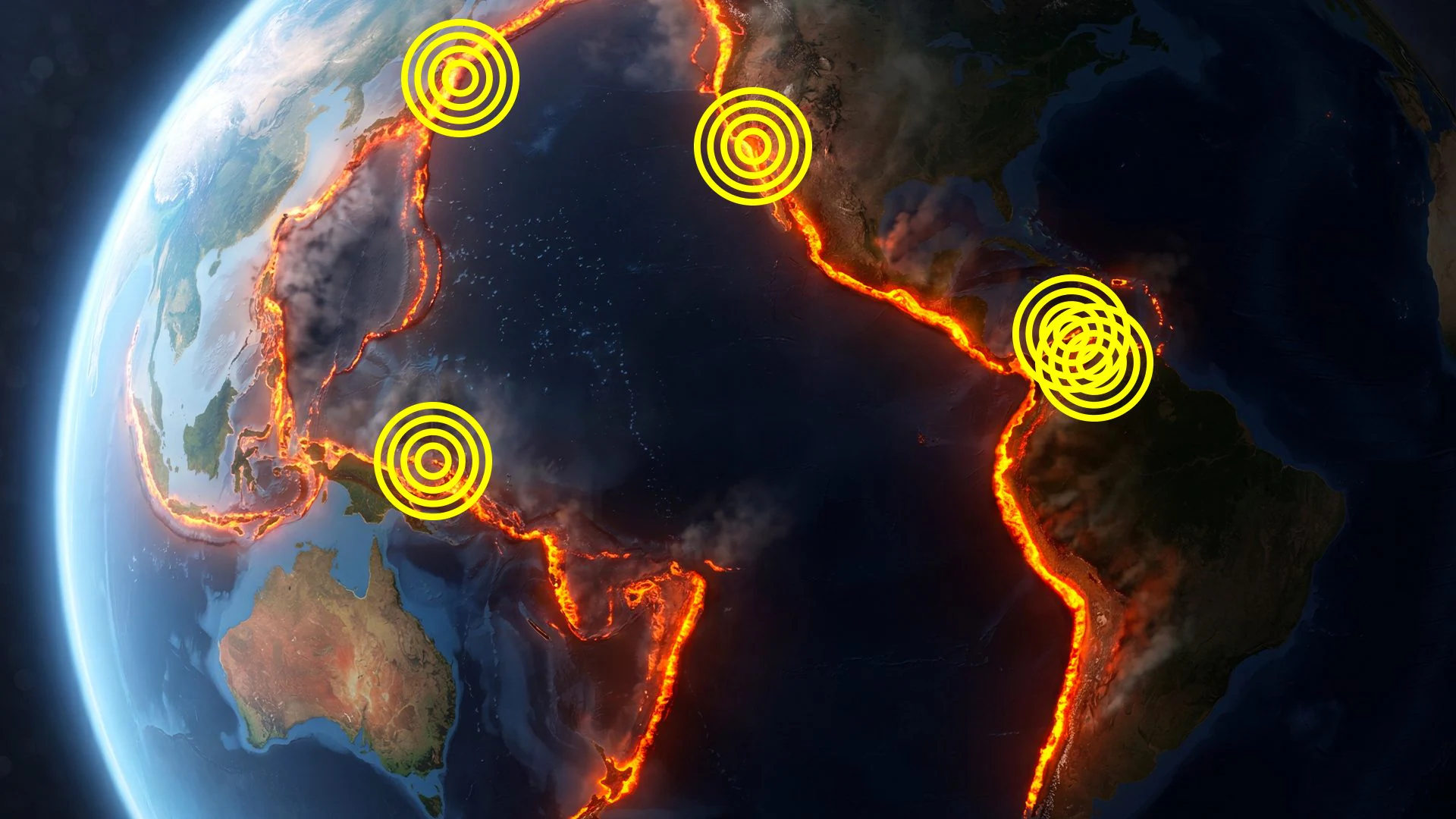Why the 5 earthquakes in 24 hours between Venezuela and Japan are not connected: the role of the Ring of Fire