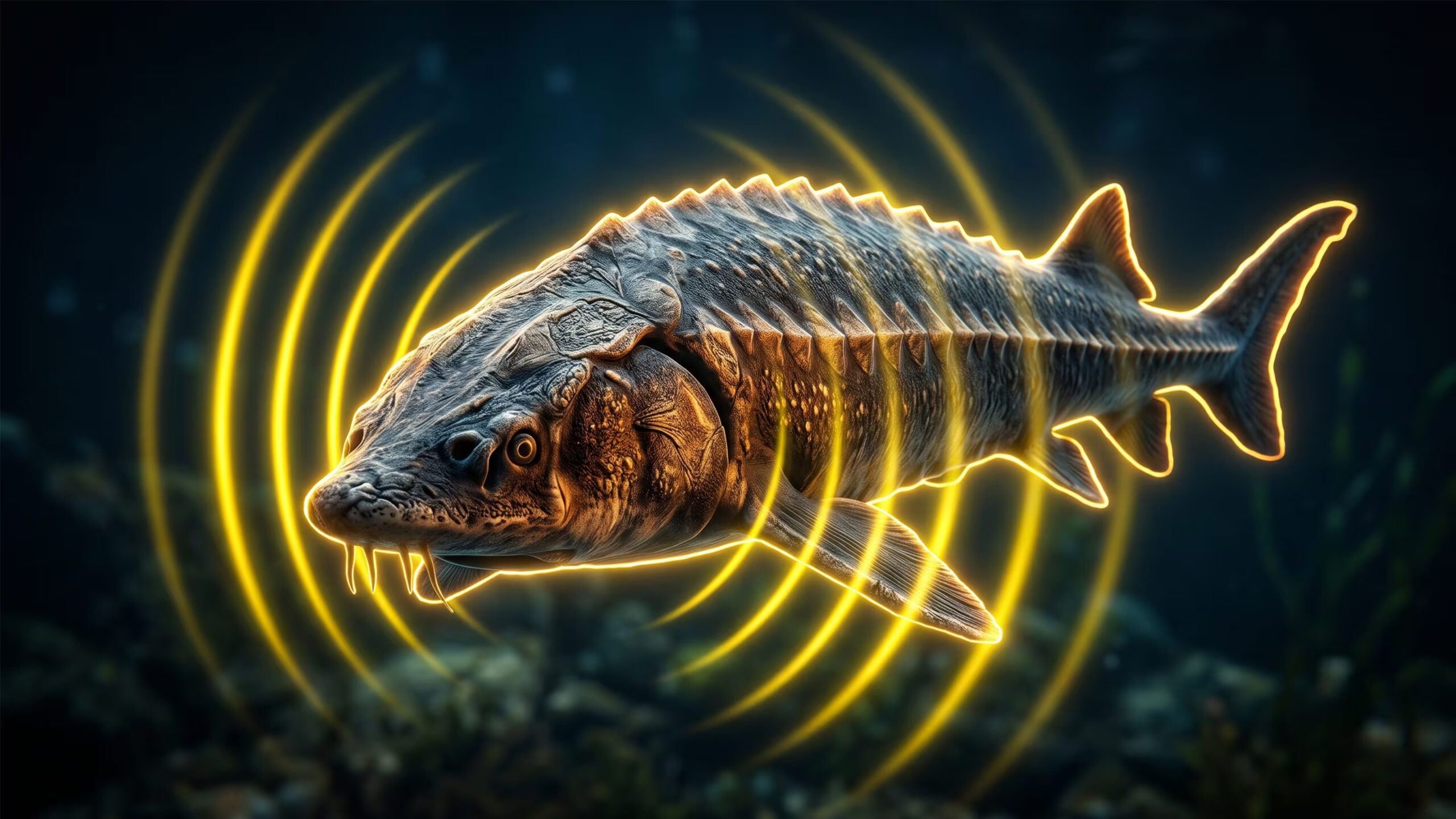 Thunder-like sounds emitted by the prehistoric fish sturgeon have been recorded for the first time