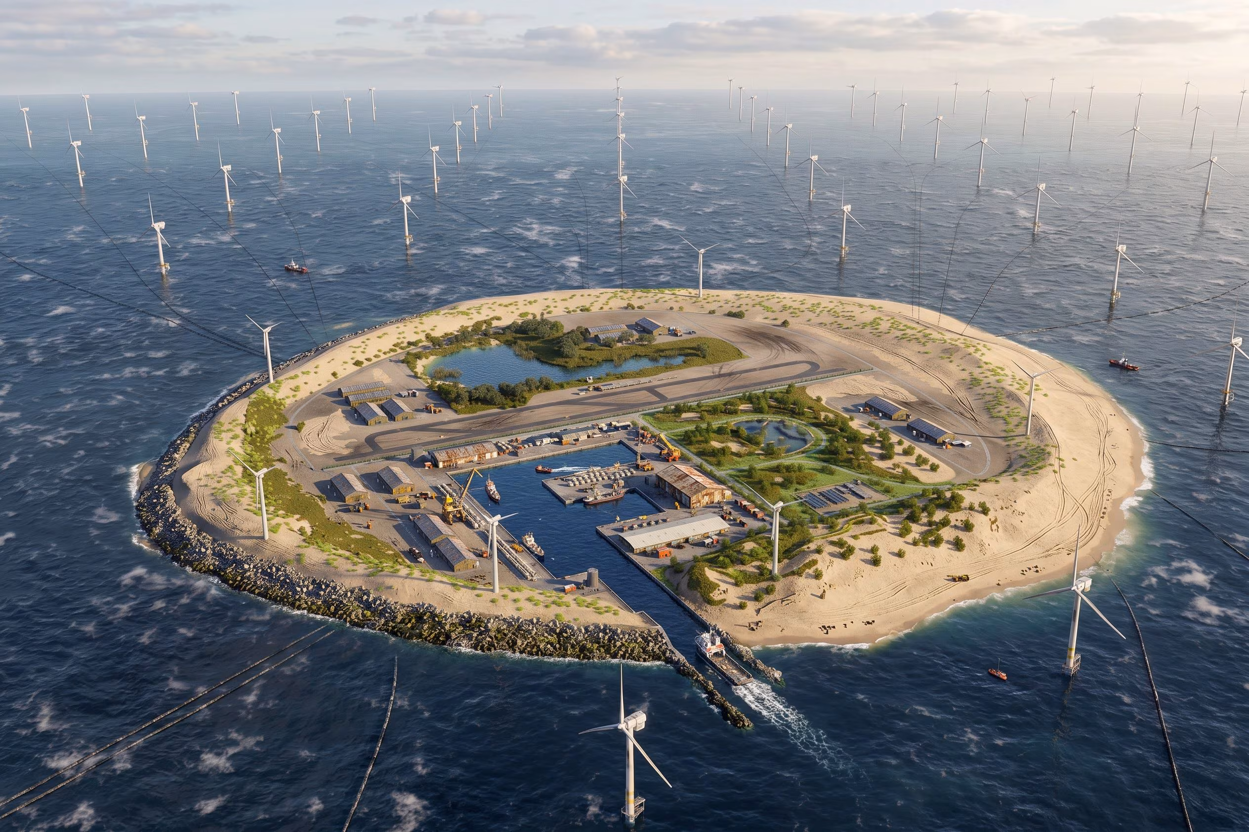 The first artificial island in the North Sea that will produce clean energy for around 10 million families