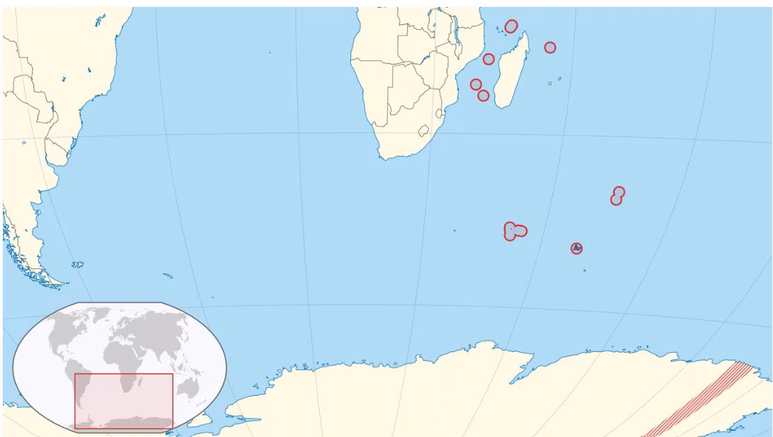 French Southern and Antarctic Lands, an overseas community with 5 UNESCO heritage districts