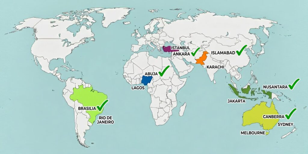 Why the capital of Brazil is Brasilia and not Rio de Janeiro: the 5 countries that have done the same