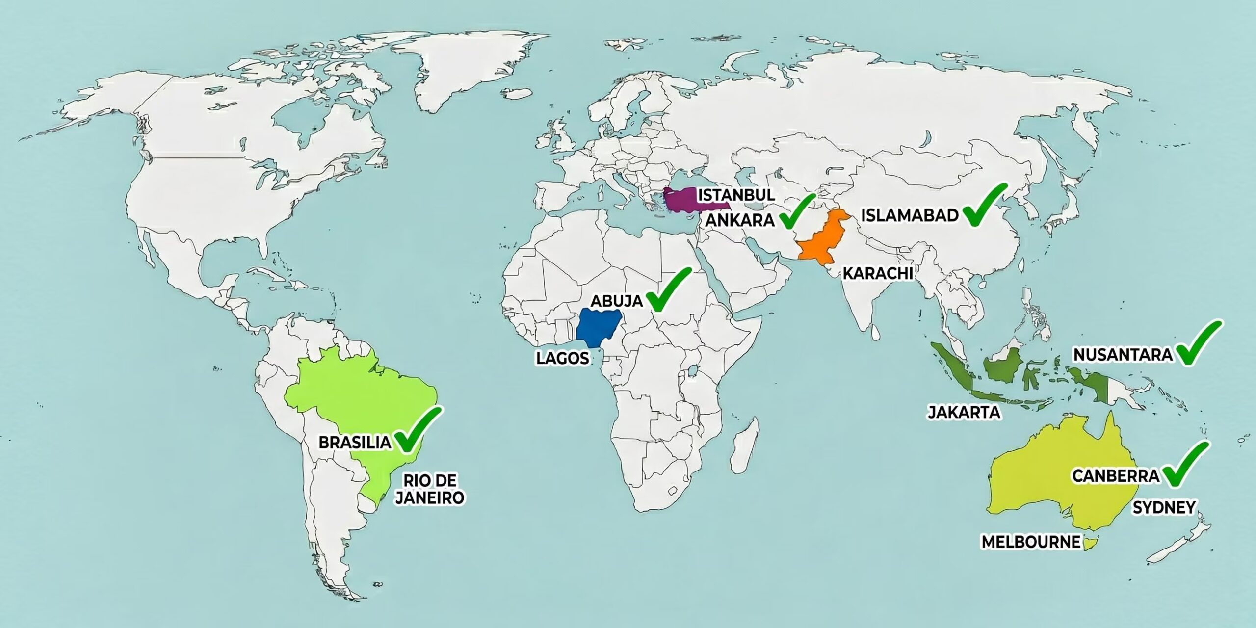 Why the capital of Brazil is Brasilia and not Rio de Janeiro: the 5 countries that have done the same