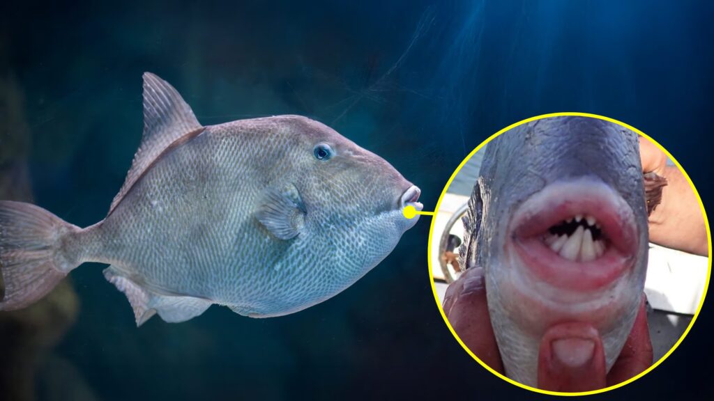 The bite of the triggerfish can break the shells of mollusks: how are its teeth made