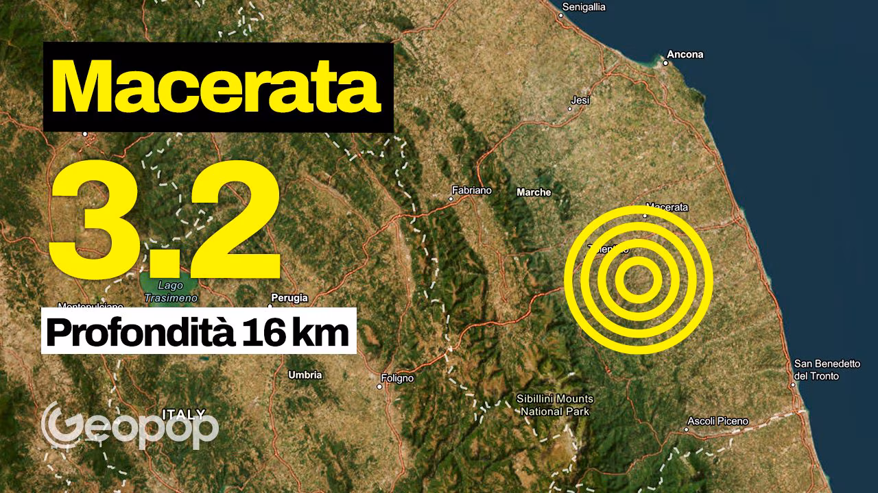 Earthquake in Macerata of magnitude 3.2, epicenter in Penna San Giovanni