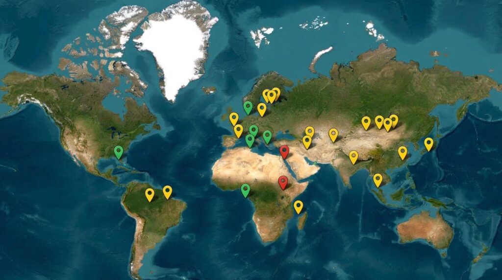 UNESCO adds 25 new sites among the World Heritage Sites: the map, from Mount Olympus to Normandy