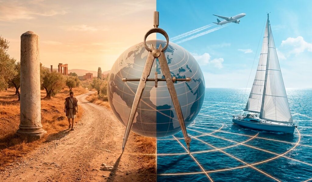Because at sea distances are measured in nautical miles instead of km: how much they are worth and what changes