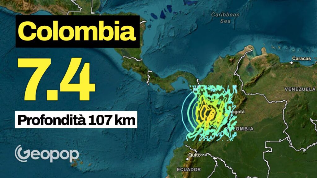 Earthquake in Colombia of magnitude 7.4, shock in San José del Palmar: buildings collapsed and injured
