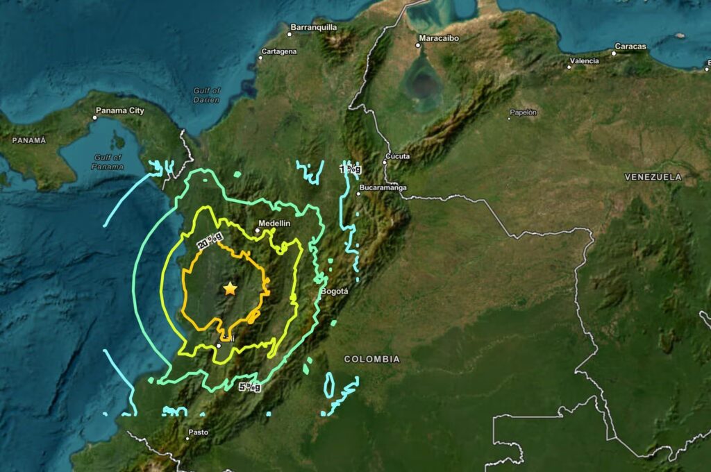 Earthquake in Colombia of M7.4, the geological causes of the earthquake: Nazca plate and the fault of over 100 km