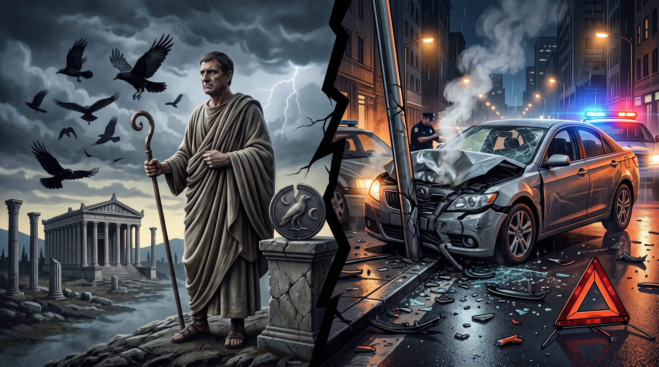 Why accidents are called road accidents and what the term means: it derives from the Latin "sinister"